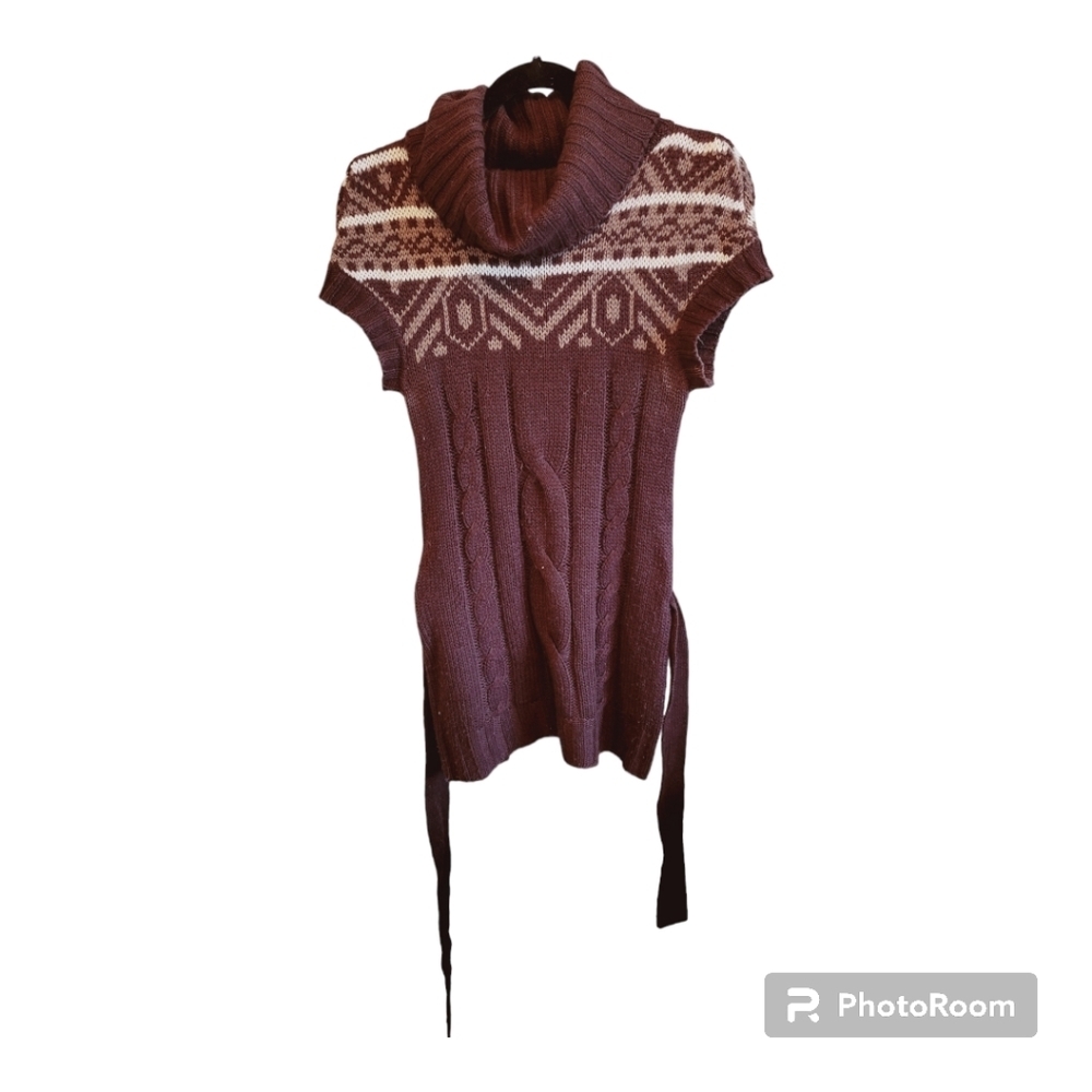DEVOTED Short Sleeve Long Sweater - Picture 2 of 5
